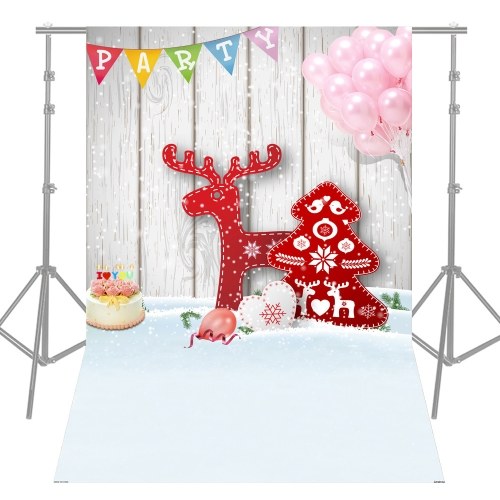 Andoer 1.5 * 2.1m/5 * 7ft High Quality Christmas Style Photography Background