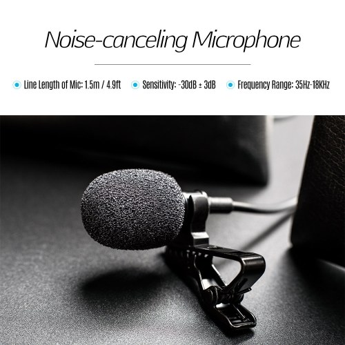 

Lavalier Lapel Portable Clip-on Microphone