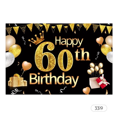 

7*5ft Happy Birthday Photo Backdrop Adult Birthday Theme Photography Background