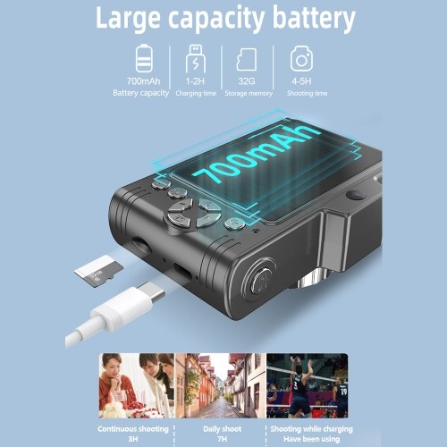 1080P Compact Camera 48MP Dual Lenses 8× Optical Zoom Support 32GB TF Memory Card Mini CCD Camera with 2.8-inch TFT Screen 