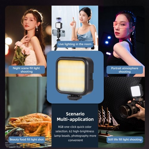 5W Pocket Led Light Mini Video Lamp Bi-color Photography Light 