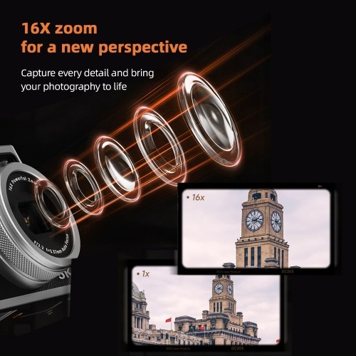Portable Digital Camera 5K Video Camera 2.8inch IPS Screen 32GB Memory Card 