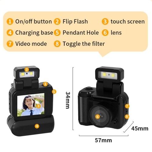 1080P Mini Digital Camera Digital Video Camera with 1.44 Inch Screen 
