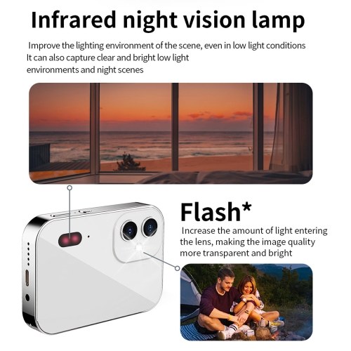 4K CCD Digital Camera 64MP Digital Video Camera with 3 Lens 3 Inch Touch Panel 