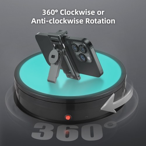 30cm/11.8in Motorized Rotating Display Stand with RGB Light Display Base 360°Rotatable Electric Potography Turntable 
