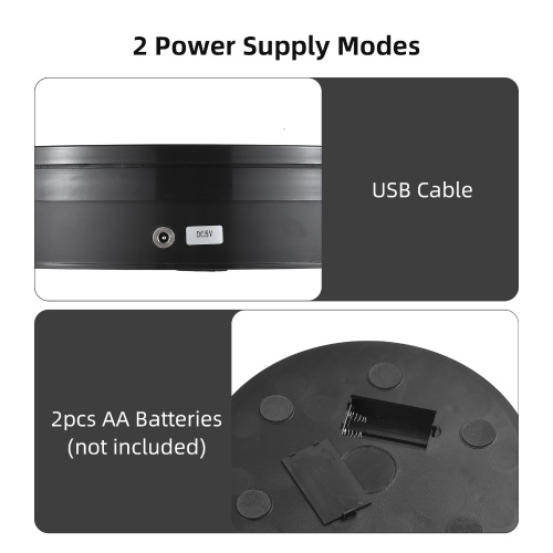30cm/11.8in Motorized Rotating Display Stand with RGB Light Display Base 360°Rotatable Electric Potography Turntable 