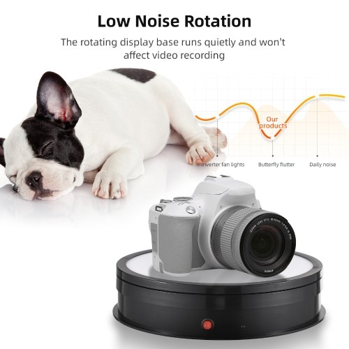 30cm/11.8in Motorized Rotating Display Stand with RGB Light Display Base 360°Rotatable Electric Potography Turntable 