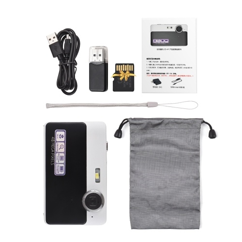 1080P Digital Camera 48MP Pocket Digital Video Camera with 32GB TF Card USB Card Reader 
