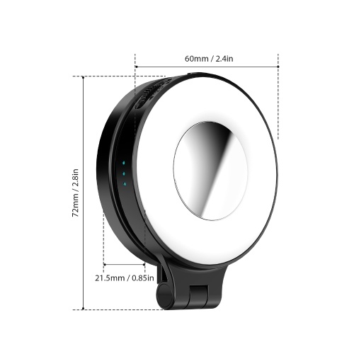 Tomtop Magnetic LED Fill Light for Phone Selfie Light Foldable Smartphone Light 