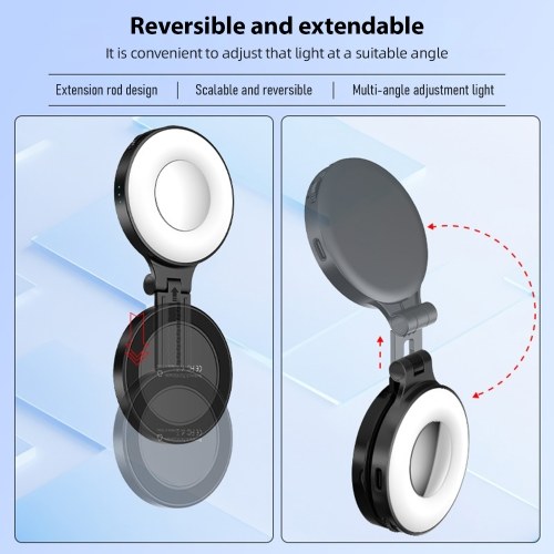 Tomtop Magnetic LED Fill Light for Phone Selfie Light Foldable Smartphone Light 
