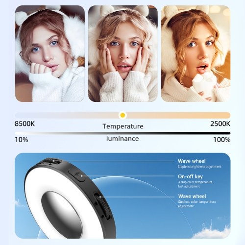 Tomtop Magnetic LED Fill Light for Phone Selfie Light Foldable Smartphone Light 