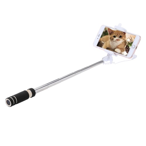 

Extendable Foldable Telescoping Mini Handy Wired Cable Remote Control Shutter Selfie Self Portrait Stick Mobile Phone Smartphone Monopod Remote Shutter for iPhone 5/5s/6/6 Plus/6s/6s Plus Samsung Sony