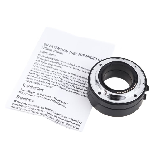 

Macro AF Auto Focus Extension DG Tube 10mm 16mm Set Ring Metal Mount for Sony E-mout NEX NEX-6 A7R A3000