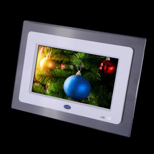 7 '' HD TFT-LCD Digitaler Bilderrahmen mit Diashow transparenten Rahmen Wecker MP3 MP4 Movie Player mit Remote Desktop