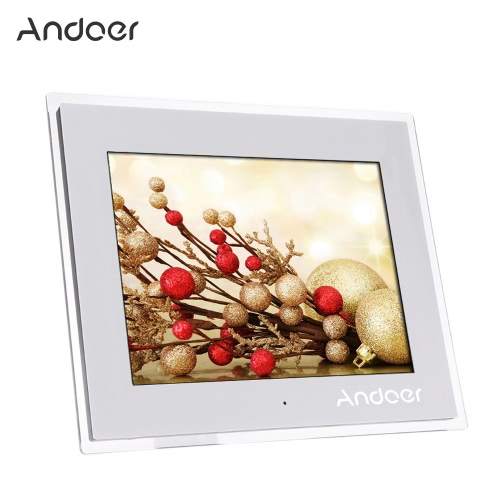 Andoer® ​14 '' 1024 * 768 HD TFT-LCD Digital Photo Frame Sveglia MP3 MP4 Movie Player con Remote Desktop