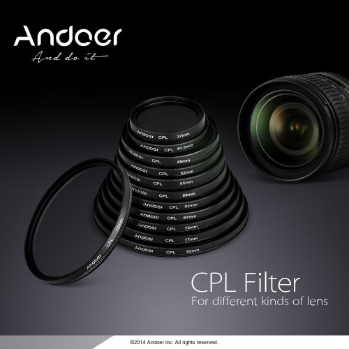 

Andoer 37mm Цифровой Сверхтонкий CPL Круговой Поляризатор Поляризационный Стеклянный Фильтр для Canon Nikon Сони DSLR Объектива К