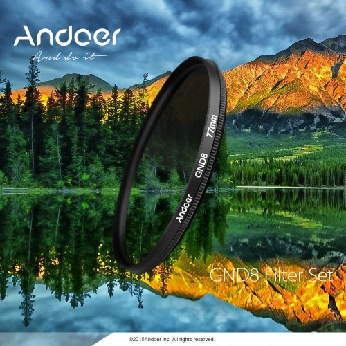 

Andeor 58mm Circular Shape Graduated Neutral Density GND8 Graduated Gray Filter for Canon Nikon DSLR Camera