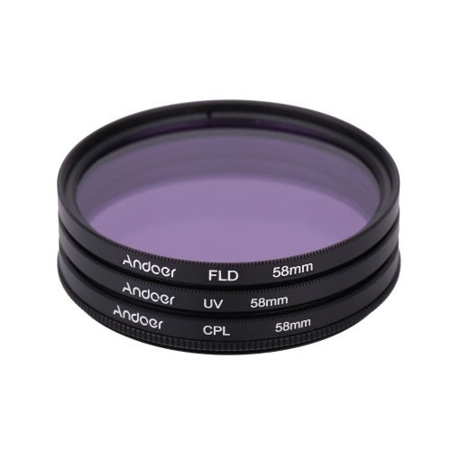 Photography Filter Kit Set Ultraviolet Circular-Polarizing Fluorescent Neutral Density Filter for Nikon Canon Sony Pentax DSLRs CPL ND ND2 ND4 ND8 Andoer 52mm UV FLD