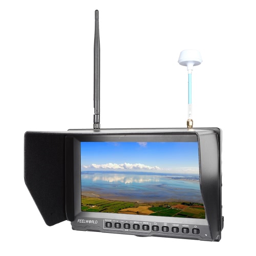 Feelworld PVR-821 5.8G 8inch FPV-Monitor HDMI mit integriertem Dual 32CH Diversity Empfänger für FPV RC Hubschrauber DSLR-Kamera DVR