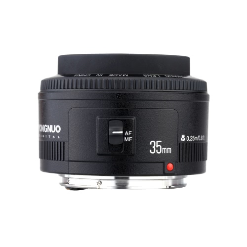 Yongnuo YN35mm F2 Lens 1:2 AF / MF Wide-Angle Fixed/Prime Auto Focus Lens for Canon EF Mount EOS Camera 