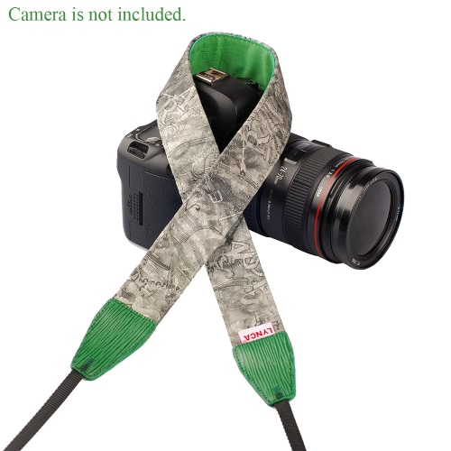 LYNCA Universal Camera Shoulder Neck Strap Belt Cotton Superior Leather Material for Camera SLR DSLR Canon Nikon