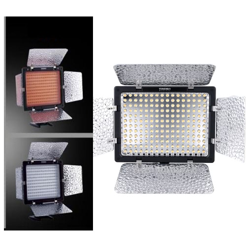 Yongnuo Pro YN-160 III 192 LEDs Video Studio Photography Light Lamp Adjustable Color Temperature 3200K-5500K for Canon Nikon Sony Pentax Olympus Camcorder DSLR Camera with Color Plates 
