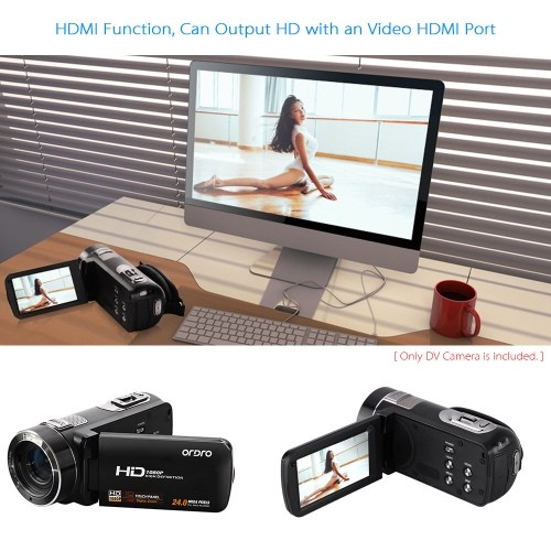 

Вторичная видеокамера ORDRO HDV-Z8 1080P Full HD с цифровой видеокамерой 16 × Цифровой зум с цифровым поворотом ЖК-сенсорный экран Макс. Поддержка 24-мегапиксельной поддержки лица