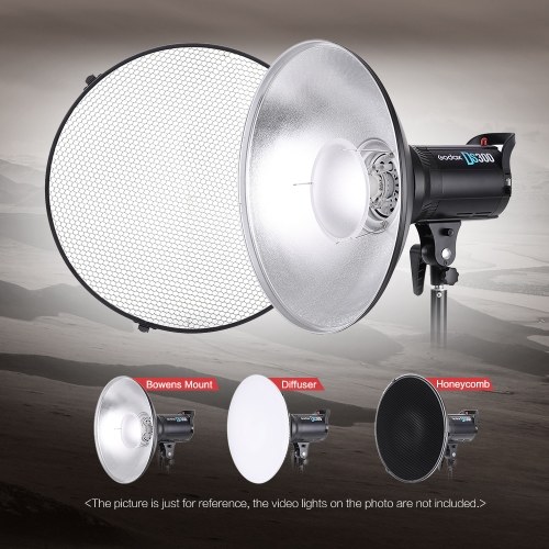 

Секонд хенд 41см Красота Блюдо Отражатель Строб Освещение Сота для Bowens Mount Speedlite Photogrophy Light Studio Аксессуар