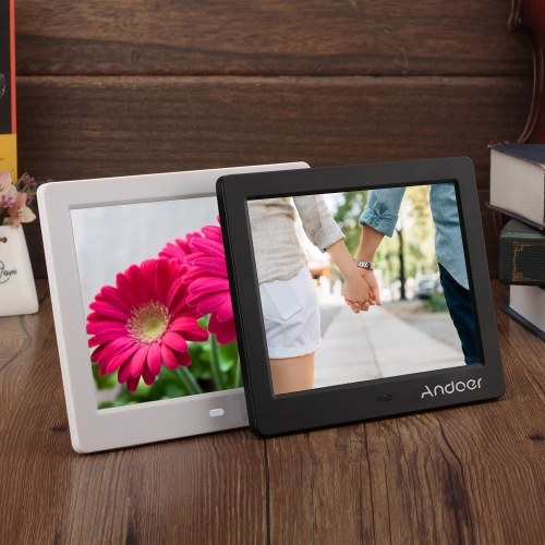 

Second Hand Andoer 8 "Широкоформатный HD-экран с высоким разрешением Цифровая фоторамка с рамой Будильник MP3 MP4-плеер с пультом дистанционного управления Рождественский подарок
