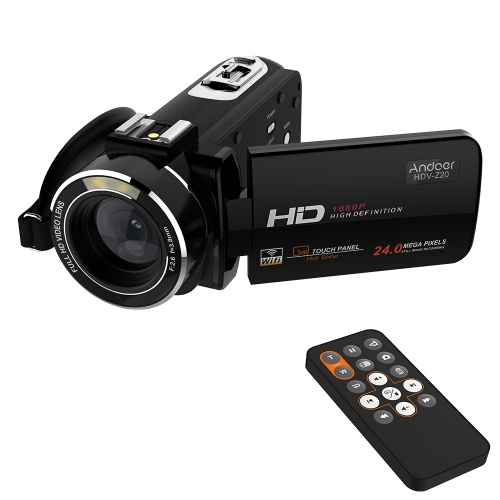 

Секонд хенд Andoer HDV-Z20 Портативная цифровая видеокамера Full HD 1080P с разрешением до 24 мегапикселей 16-кратный цифровой зум Видеокамера с диагональю 24 дюйма и 3-дюймовым сенсорным ЖК-экраном с поддержкой дистанционного управления