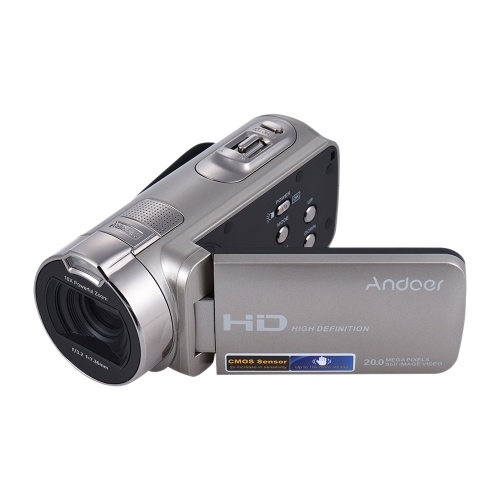 

Andoer HDV-312P 1080P Цифровая видеокамера Full HD 1080P Портативная домашняя видеокамера с вращающимся ЖК-экраном 2,7 дюйма Макс. 20 мегапикселей 16 × цифровое увеличение