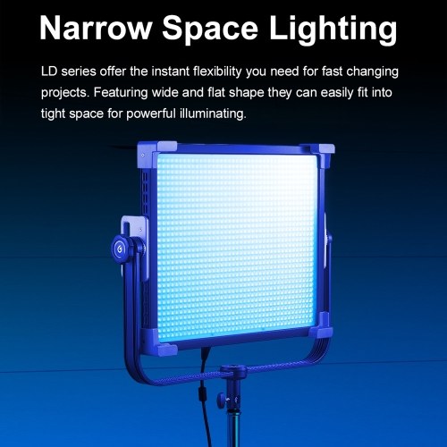 

Godox LD150RS 150W RGB Light Panel Photography Light LED Video Light Bi-Color Temperature 2500-8500K CRI 96 TLCI 97 32 Channels 16 Groups with Mobile Phone APP/ DMX/ On-Board Control for Studio Photography Portrait Video Shooting Live Streaming