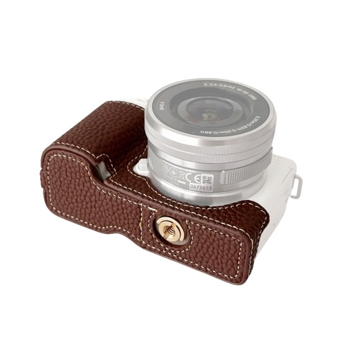 

Portable Camera Protective Case Retro Style Camera Case Holder Carry Bag Opening Bottom Design Replacement for Sony ZVE10 Camera