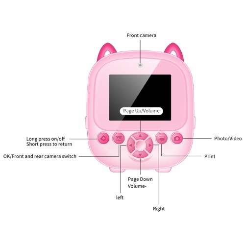 S5 1080P Kids Instant Print Camera Digital Camera for Kids Digital Video Camera 