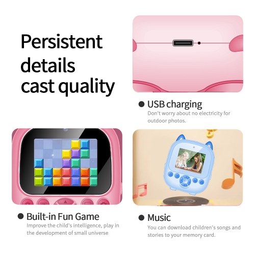 S5 1080P Kids Instant Print Camera Digital Camera for Kids Digital Video Camera 
