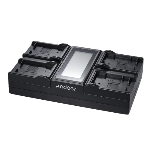 

Andoer LP-E17 4-Channel Digital Camera Battery Charger w/ LCD Display for Canon 750D 760D Rebel T6i T6s EOS M3/M5/M6/800D/77D