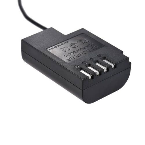 Andoer DMW-AC8 Alimentación AC DMW-DCC12 Dummy Battery Adapter Cargador de cámara para Panasonic DMC-GH5 / GH4 / GH3