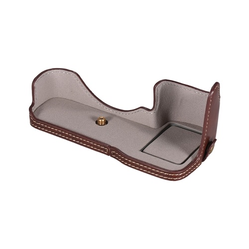 

Half Camera Case Bag Bottom Opening Camera Bag Black Protective PU Leather Camera Case for Sony ILCE9 A9 A7III A7RIII