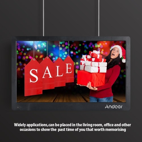 

Andoer 17.3 Inch Digital Photo Picture Frame FHD 1920*1080 IPS Screen Support Calendar/Clock/MP3/Photos/1080P Video Player with 75*75mm Standard VESA Wall Mounting Bracket & 8GB Memory Card & Remote Control