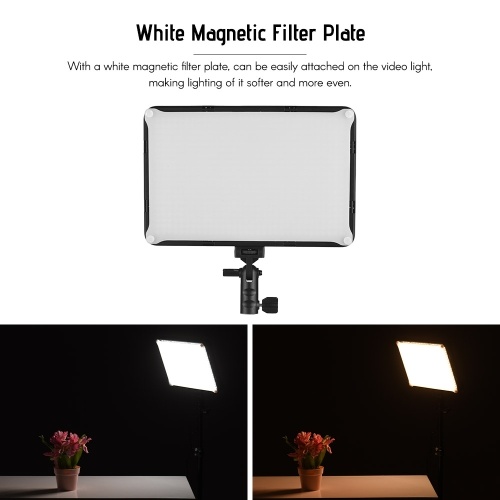 

Viltrox VL-D640T Professional Ultra-thin Bi-color Dimmable LED Video Light 3300K-5600K CRI 95+ with Remote Controller for Portrait Wedding News Interview Children Macro Still Life Photography