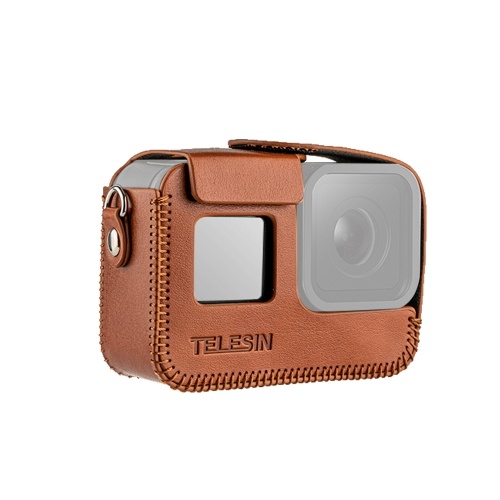 TELESIN Camera Protective Case Shell Cover PU Leather Compatible with GoPro Hero 8 Action Camera