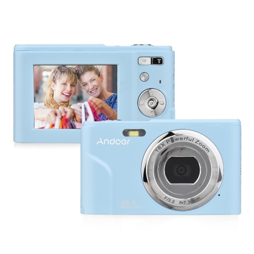 

Andoer Portable Digital Camera 48MP 1080P 2.4 Inch IPS Screen 16X Zoom