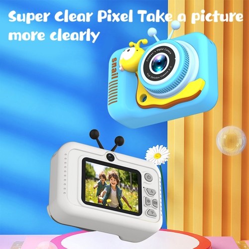 720P Cute Cartoon Kids Camera Digital Camera 20MP Children Camera 4X Digital Zoom 2.0-inch Screen Dual Lenses 