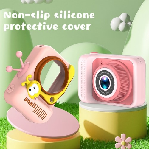 720P Cute Cartoon Kids Camera Digital Camera 20MP Children Camera 4X Digital Zoom 2.0-inch Screen Dual Lenses 