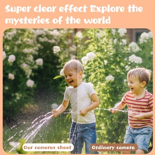 720P Cute Cartoon Kids Camera Digital Camera 20MP Children Camera 4X Digital Zoom 2.0-inch Screen Dual Lenses 