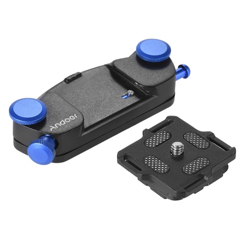 Andoer Metall Schnellwechsel Kamera Taille Gürtel Gürtelschnalle Button Mount Clip für Canon Nikon Sony DSLR Kameras Max. Tragfähigkeit 20kg