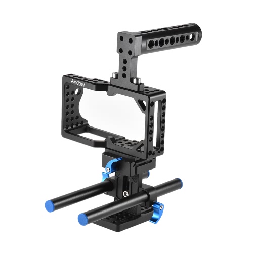 

Andoer Video Camera Cage Stabilizer Protector for BMPCC Camera to Mount Microphone Monitor Tripod LED Light Photographic Accessories