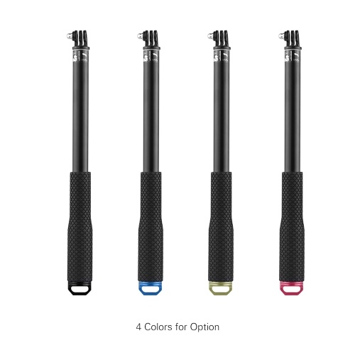 

LDX-808 Aluminum Alloy Selfie Stick 4-Section Extendible Handheld Selfie Stick with Remote Controller Clip 36cm-110cm for GoPro Hero 6 5 4 3 3+ for Xiaoyi Andoer Action Cameras