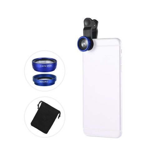 Universal Clip Lens Kit 180° Mobile Phone Fisheye Lens