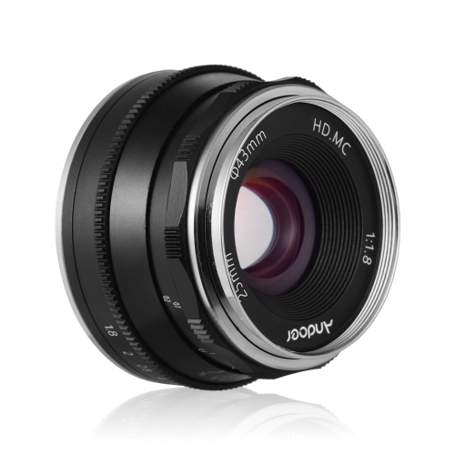 

Andoer 25mm F1.8 Manual Focus Lens Large Aperture Compatible with Fujifilm Fuji X-A1/X-A10/X-A2/X-A3/X-AT/X-M1/X-M2/X-T1/X-T10/X-T2/X-T20/X-Pro1/X-Pro2/X-E1/X-E2/X-E2s FX-Mount Mirrorless Cameras